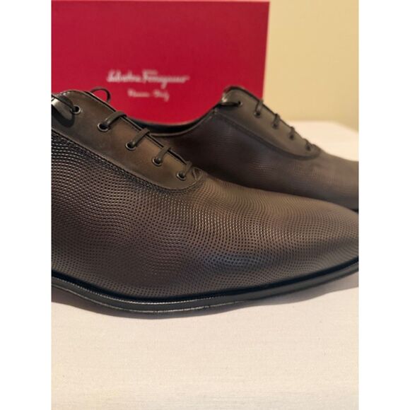 Salvatore Ferragamo Nail Head Dark Silver Men's Shoes - Picture 3 of 11